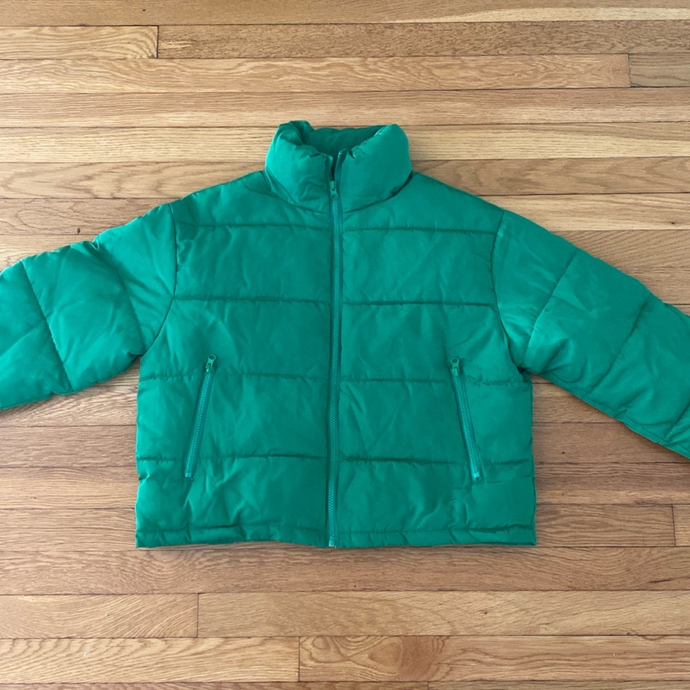 Princess Polly Green Puffer Jacket